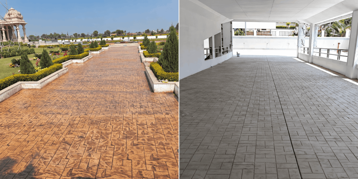 Tremix and stamped concrete flooring by Balaji Construction